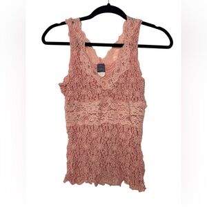 Hanky Panky Y2K lace sheer vneck camisole fairycore